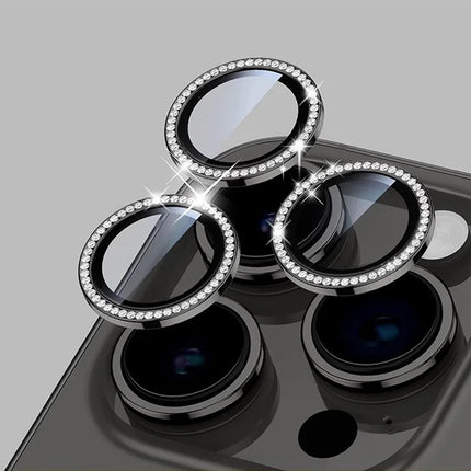 Bling Glitter Diamond Camera Lens Protector Case For iPhone 17 16 15 14 13 12 11 Pro Max Plus Sreen Protectors Film For iPhone17