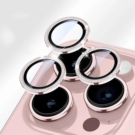 Bling Glitter Diamond Camera Lens Protector Case For iPhone 17 16 15 14 13 12 11 Pro Max Plus Sreen Protectors Film For iPhone17