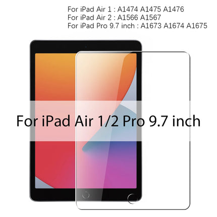 Tempered Glass Screen Protector For iPad A16 Pro 11 12.9 13 M5 M4 10th 10 Generation Air M3 5 4 3 7th 8th 9th 10.2 Mini 6 7 Film