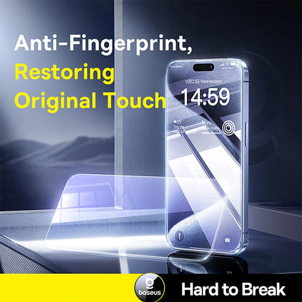 Baseus Tempered Glass for iPhone 17 16 Pro Max Screen Protector for iPhone 15 14 13 12 11 Pro Max Clear Edge Anti-Peeping Film