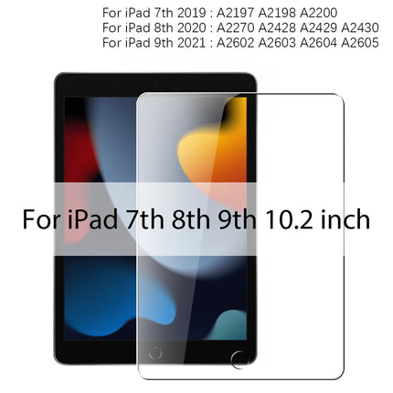 Tempered Glass Screen Protector For iPad A16 Pro 11 12.9 13 M5 M4 10th 10 Generation Air M3 5 4 3 7th 8th 9th 10.2 Mini 6 7 Film